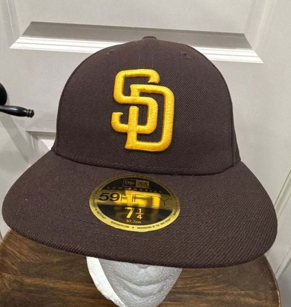 New Era San Diego Padres 59FIFTY Fitted Hat Size 7 1/4 Brown